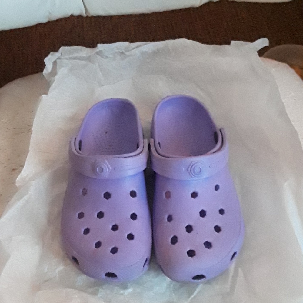 Purple foam shoes